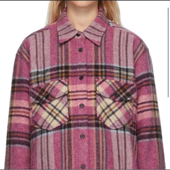 We11done Pink Wool English Check Shirt Jacket - Picture 5 of 10